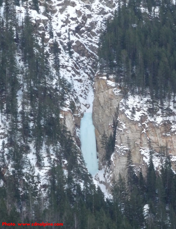 Cool Spring ice climb on Mt. Stephen