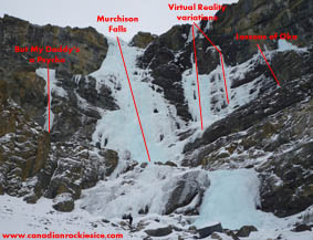 Murchison Falls area ice climbs.